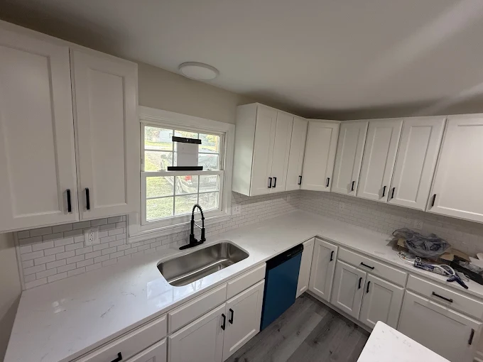 Bright white kitchen remodel