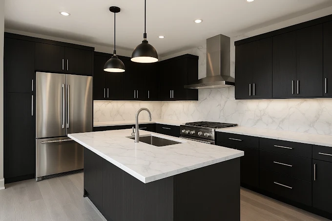 Completed modern kitchen renovation